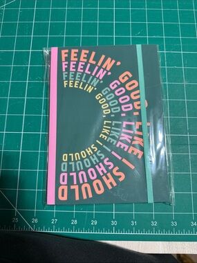 Feelin' Good Spiral Text Hardcover Planner - Pink & Teal